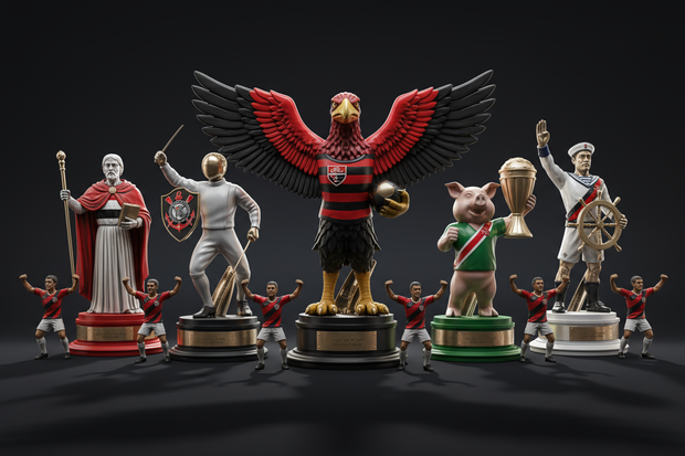 faça imagens mais imponentes, com  trófeis dos mascostes de cada time ou com imagens de jogadores